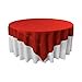thumbnail image 3 of LA Linen TCpop72x72-RedP98 Nappe Carrée en Popeline de Polyester Rouge - 72 x 72 Po., 3 of 4