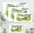thumbnail image 4 of Designart ' Rural Green Landscape With Boat In Lake ' Lake House Canvas Wall Art Print, 4 of 4