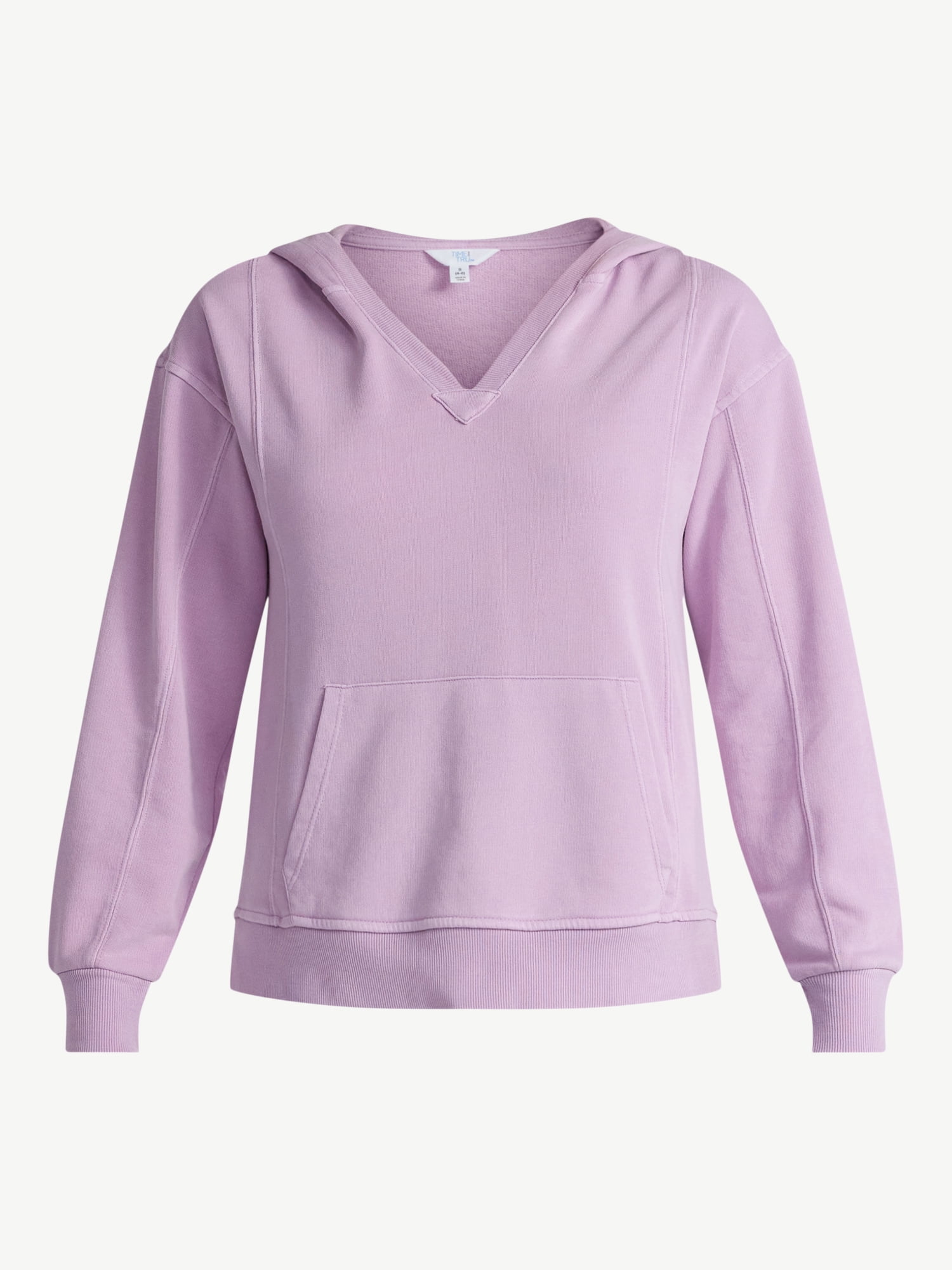 Time and Tru Women's Split Neck Hoodie, Sizes XS-3XL