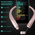 thumbnail image 3 of Foldable Bluetooth Headphones, Wireless Neckband Sports Headset with Retractable Earbuds, Sweatproof Noise Cancelling Stereo Earphones with Mic, 3 of 12