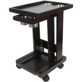 Mahogany Slide Out Poker Drink and Food Cart