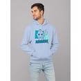 thumbnail image 2 of Aquarius Emoji Vibes - Trident Design Men's Hoodie, 2 of 4