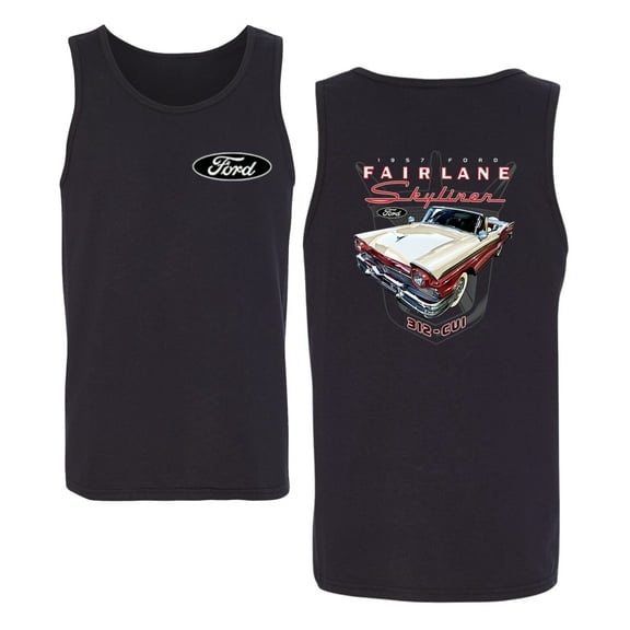 Wild Bobby 1957 Ford Fairlane Skyliner 312 Convertible Classic Vintage Car Lover Men Tank Top