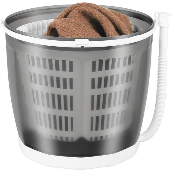 Hand-Powered Mini Washing Machine, 2-in-1 Portable Washer, 4.4lb Capacity, Compact Non-Electric Design Spin Dryer for Travel/Camping/Apartments