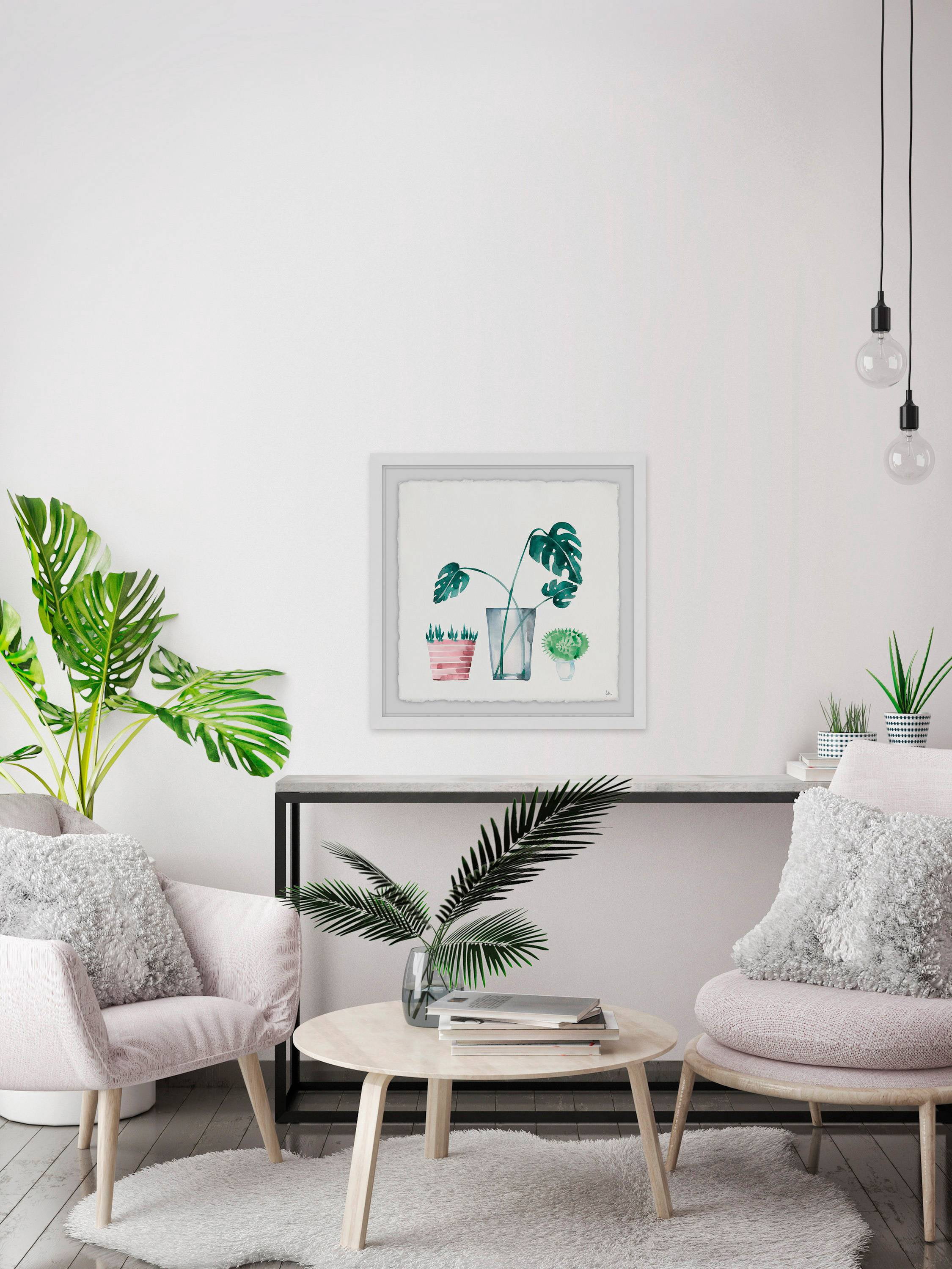 Leafy Decor Framed Painting Print
