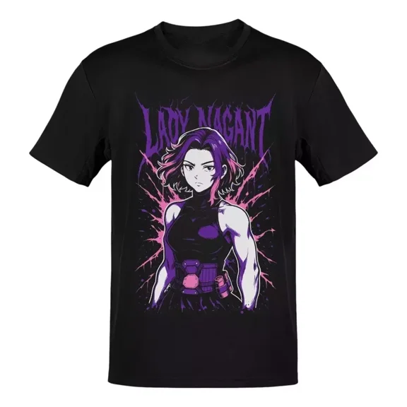 Reprint Rare Anime Boku No Hero Lady Nagant Letras Moradas T-Shirt Size S-5XL