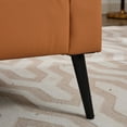 thumbnail image 5 of Jopath 2Pcs Leather Upholstered Accent Chair, Retro Light Luxury Single Casual Sofa Chair for Living Room Bedroom Office and Reading Room Brown, 5 of 9