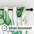 thumbnail image 2 of Lfeey Green Botanical Blackout Curtains, Tropical Leaves Grommet Drapes for Bedroom, 52x96 Inch, 2 Panels, 2 of 6