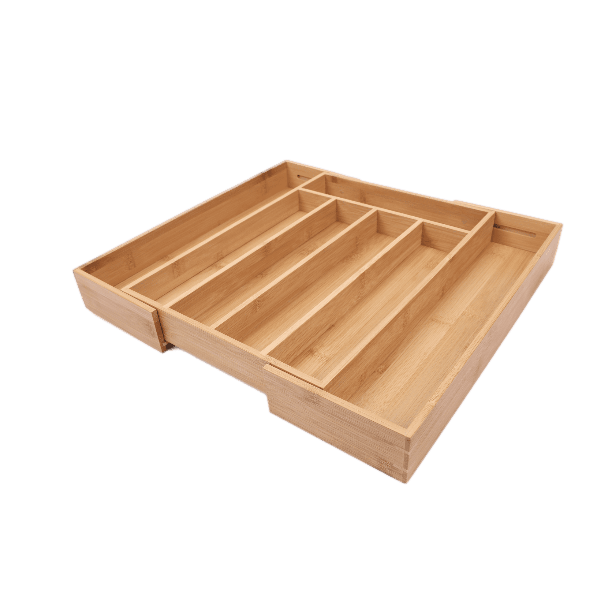 Better Homes & Gardens Natural Bamboo Expandable Silverware Organizer, 13.98 x 10.04-15.35 x 1.97 inches