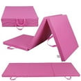 thumbnail image 5 of ZENY 6 Ft. x 2 Ft. x 2 In. Tri-Fold Gymnastic Folding Exercise Aerobics Pink Stretching Yoga Mat, 5 of 8