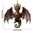 thumbnail image 2 of Dragon Christmas Ornaments,Dragon Suncatcher,Book Suncatchers For Windows Hanging,Stained Glass Dragon,Book Dragon Ornament Book Lovers Gifts For Fantasy Themed Tree Decor For Readers, 2 of 8