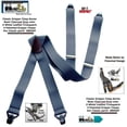 thumbnail image 4 of Holdup Brand Charcoal Grey X-back Classic Series Suspenders With Black Gripper Clasps, 4 of 4