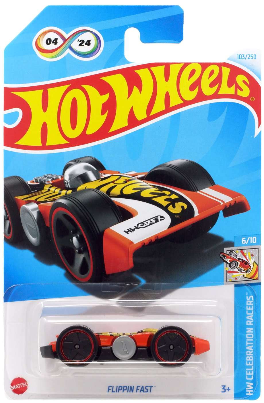 Hot Wheels - HW Celebration Racers, Flippin Fast, Real Toy