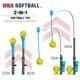 thumbnail image 4 of Camiseta de bateo Franklin Sports para niños, teeball/softball, azul/gris, 4 of 9