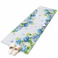 thumbnail image 6 of Blue Hydrangea Floral Kitchen Runner Rug 2x6 Washable Runners for Hallway Non Slip Spring Butterfly Watercolor Flower Large Area Rug Indoor Floor Carpet for Bathroom Laundry Entryway Bedroom, 6 of 8