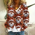 thumbnail image 2 of Idoravan Cardigan for Women Trendy Women's Casual Cardigan Button Christmas Printed Fashion Jacket Top, 2 of 5