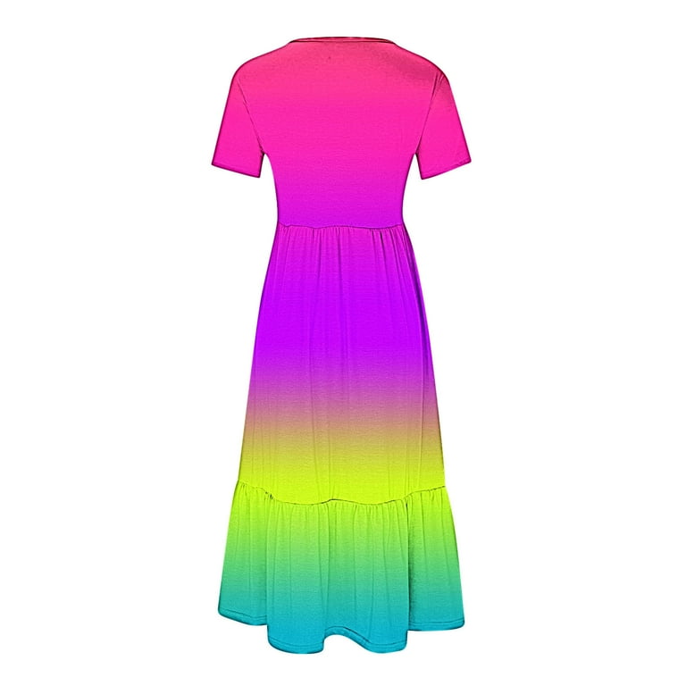 chinese dress ladies Tiered Maxi Dress – a rainbow in your cloud