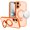 Cosmic Orange, variant on For iPhone 17 Metal Chrome Kickstand [Magnetic Circle] Shockproof Matching Camera Hybrid - Black