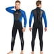 thumbnail image 4 of Trajes De Buceo Traje de neopreno de 3 mm Traje de baño elástico cálido de una pieza Traje de baño (Hombres Azul S) Sywqhk Para Estrenar, 4 of 7