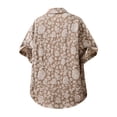 thumbnail image 3 of Fnnxeal Men Button Down Shirt Hawaiian Beach Summer Short Sleeve Casual Collared Coffee Shirts for Men Size L, 3 of 8