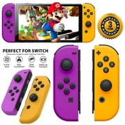Wireless Gamepad Bluetooth Left & Right Controller For Nintendo Switch Joy-Con 1-Pair Purple-Orange
