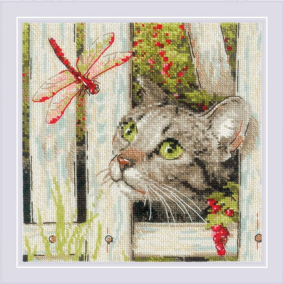 RIOLIS - Who are You? 2289, Cross Stitch Kits 7¬æ"x7¬æ, Cross Stitch Kits for Beginners & Advanced, Crossstitching Kit Adult, Embroidery Counted Stitching Kit