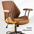 thumbnail image 6 of Ovios Ergonomic Office Chair Modern Computer Desk Suede Fabric Desk Chair with Lumbar Support for Home Office, 6 of 9