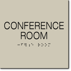 

Conference Room Sign-Taupe / Black (1 Unit)
