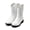 White, variant on Cowgirl Boots for Girls Boys Non-Slip Western Cowboy Boots with Side Zipper, Mid Calf Kids Toddler Outdoor Horse Riding Dress Shoes Boot for Little/Big Kid