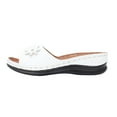 thumbnail image 6 of Mepaouo Orthopedic Sandals for Women Low Wedge Summer Beach Slides Arch Support Flower Slippers Shoes, 6 of 7