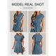 thumbnail image 2 of Vestido BLENCOT de manga corta casual de verano para mujer P604, 2 of 6