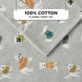 thumbnail image 3 of Regency Heights Full Size Cotton Flannel Sheet Set, 4-Piece Flannel Bed Sheets Full, 100% Cotton Bed Sheets Set with Deep Pocket, Grey Dogs, 3 of 7