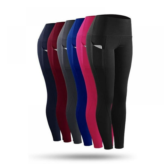 DABOOM Women's High Waist Yoga Pants with Pockets, Leggings with Pockets, Tummy Control Workout Yoga Leggings