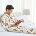 thumbnail image 5 of KLL Fall Squirrel Sleepwear Mens Flannel Pajamas,Long Cotton Pj Set, 5 of 7