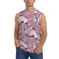 thumbnail image 2 of Goofa Rose Flowers Printed Men's Sleeveless T-Shirt - Athletic Gym Workout Tank Top for Men - Moisture-Wicking, UPF 30+ Quick-Dry Muscle Tee-Large, 2 of 8