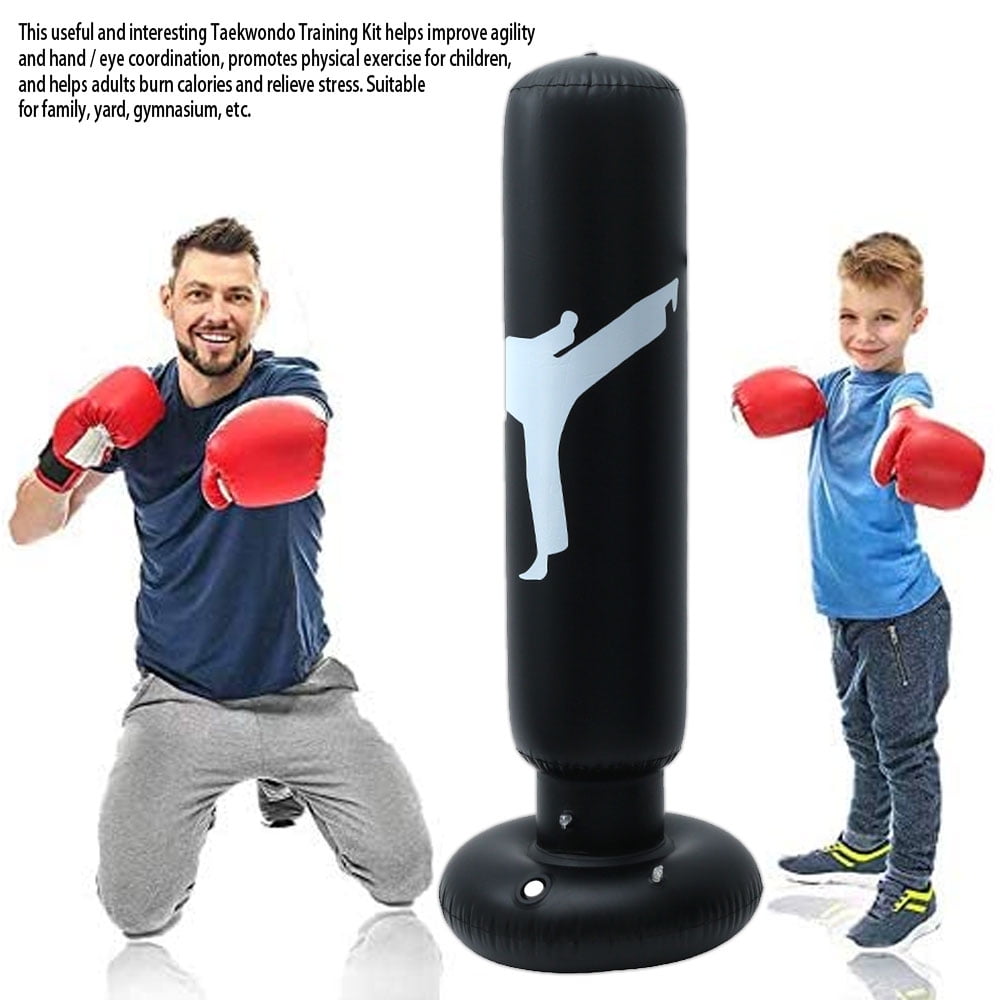 Details about   63 inch Inflatable Boxing Punching Bag Free Standing Adult Kid Fitness Training 