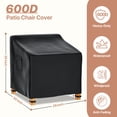 thumbnail image 2 of Fundas Impermeables para Sillas de Patio Likorlove 29x30x36cm Negras 2 unidades, 2 of 8
