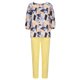 thumbnail image 4 of Blusas de dos piezas con cuello redondo y media manga estampadas de verano para mujer y pantalones largos sólidos Wmkox8yi bvn1027, 4 of 8