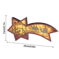 thumbnail image 3 of YOHAVEN Christmas Wooden Nativity Scene Ornament 10" Star Shaped Table Decor, LED Light Religious Holiday Gift for Family Home Mantel Christmas Decoration, 3 of 9