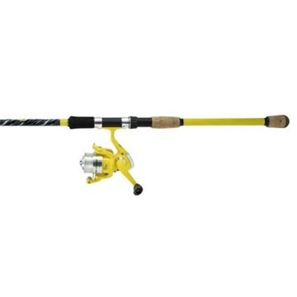 Okuma Fishing Tackle Fnx-662-30YL 6 ft. 6 in. Fin Chaser X Spin Combo in  Medium Yellow - 2 Piece Spinning Model 