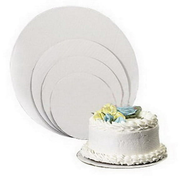 Vineland Packaging Single Wall Circular Cake Board White, 10" Diameter | 250/Case