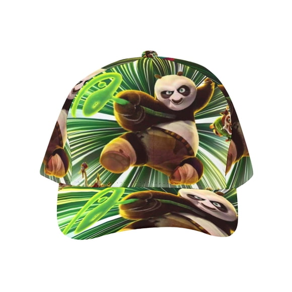 Kung Fu Panda Gorra de Béisbol para Hombres, Mujeres y Niños, Gorra Clásica de Visera Plana, Gorra Hip Hop Trucker, Snapback Ajustable