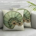 thumbnail image 3 of GOSMITH  Throw Pillow Covers Vintage Coastal Nautical Beach Shell Pillow Cases Square Cushion Cases Burlap Toss for Living Room,Couch and Bed, 3 of 5