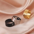 thumbnail image 2 of Unisex Stainless Steel Ring with Hollow Cross Design Electroplated Finish Durable Ring Stylish Band Ring for Men and Women Fashion Jewelry, 2 of 6