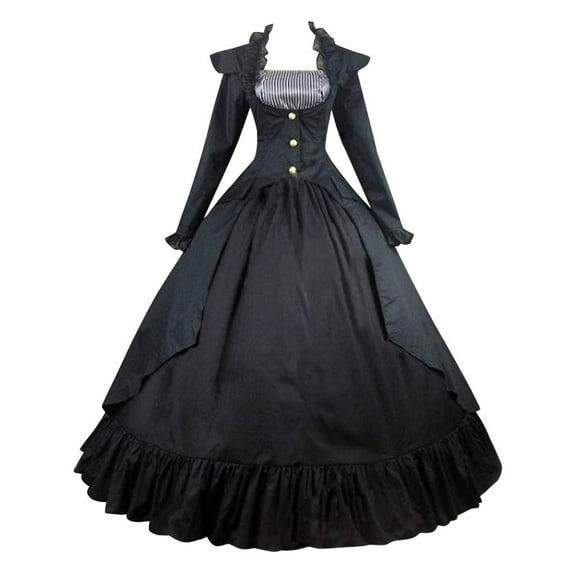 Lindreshi Renaissance Dress Women Long Sleeve Fashion Women Plus Size Vintage Gothic Court Collar Patchwork Bow Dress