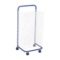 thumbnail image 1 of Estante de secado de arte móvil de 25 estantes para aulas y estudios de arte, carrito de arte rodante de acero resistente con 25 estantes, azul/blanco, 1 of 8