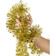thumbnail image 2 of 16 Feet Christmas Foil Tinsel Garland for Christmas Tree Holiday Walll Rail Home Office Event Wedding Birthday Party Decor-Silver, 2 of 7