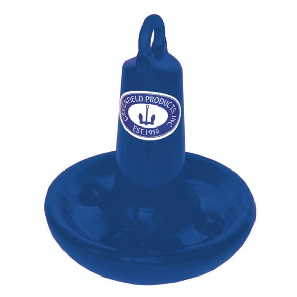 Greenfield Boat Anchor 515-R Traditional; Mushroom Style; For Up to 16 Foot Length Boat; 15 Pound; PVC Coated; Royal Blue; Cast Iron; Anchor Only
