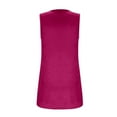 thumbnail image 4 of Spring Tops For Women, Sexy Pleated Square Neck Solid Color Sleeveless Tank Top Active Long Sleeve Women Asymmetrical Tops Basic Blouses Dressy Casual Tops Bustier Casual (S, Hot Pink) Unbranded, 4 of 5