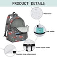 thumbnail image 4 of Dachshund and Sweater Gray Pattern Backpack for School, Cute School Bag with Adjustable Shoulder Straps and Padded Back, 13.4"x11"x4.7", 4 of 5